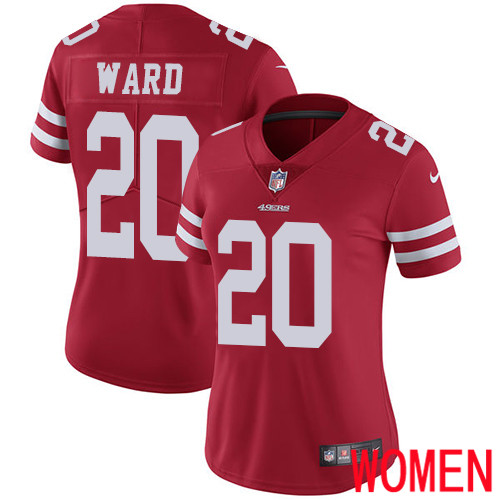 San Francisco 49ers nike_49ers_1942Limited Red Women Jimmie Ward Home NFL Jersey #20 Vapor Untouchable->san francisco 49ers->NFL Jersey